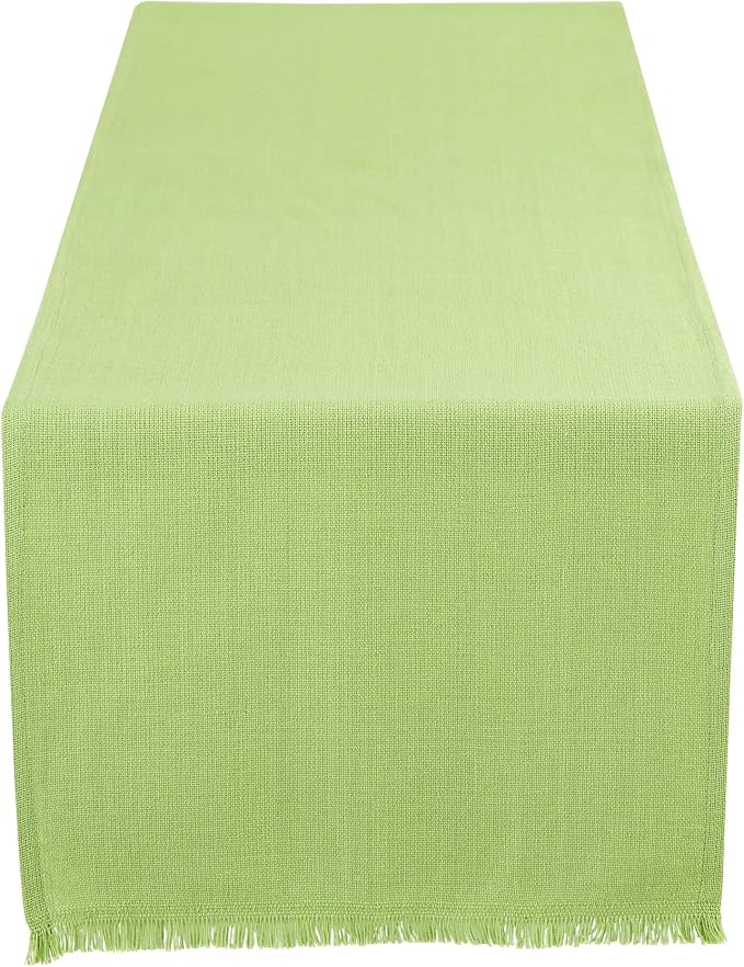 DII Everyday Collection, Fringed Solid Tabletop, Table Runner by DII