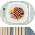Oval Placemats for Dining Table Set of 6, Washable Leather Table Mats, Waterproof Heat-Resistant Non-Slip Kitchen Placemats, Simple Style Oval Design