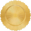 50 Pcs Charger Plates Set, Round Charger Plates, Reusable Serving Plates Embossed Rim Plastic Chargers Plate Decorative Round Plate Chargers for Dinner Plate Table Wedding Shower Decoration