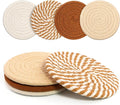 Coasters Set of 4 for Drinks, Cotton Woven 4 Colors Absorbent Boho Coasters for by krastmon