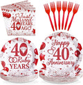 96Pcs 40th Wedding Anniversary Party Decorations by Greencian