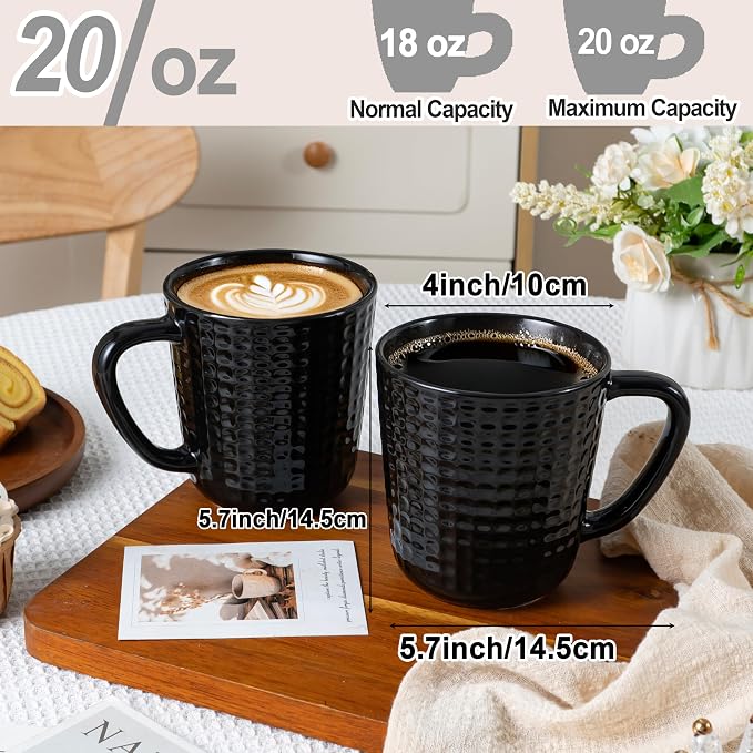 Large Coffee Mugs, 20 oz Ceramic Coffee Cups - Image 2