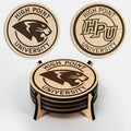 LazerEdge High Point Panthers Wooden Coaster Set - Maple Wood - Officially Licensed Product - 4-Pack