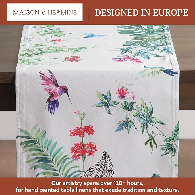 Maison d' Hermine Table Runner 100% Cotton 14.50" x 108" | Table Runners 108 - Image 2