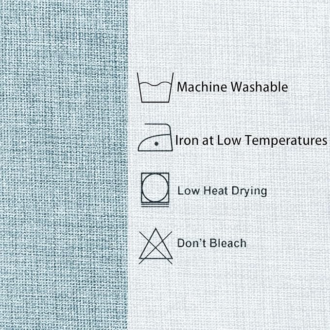 Hiasan 2 Pack Faux Linen Rectangle Tablecloth - Wrinkle and Stain Resistant Washable Table Cloth for Kitchen Dining Room Holiday Table Cover for Party Dinner, Lux Slate Blue, 60 x 102 Inch