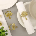 Napkin Ring Set of 12, Fall Thanksgiving Christmas Napkin Rings, Festival Metal Napkin Rings Holders, Napkin Ring Bulk for Wedding, Party, Elegant Table Settings Gift Ideas (Gold) - ALPHA Living HOME