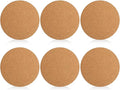 Boao 6 Pcs 8 Inch Round Absorbent Cork Coasters Wooden Cork Plant Coasters by Boao