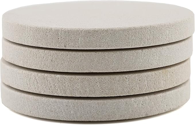 Thirstystone Round Natural Sandstone Coaster 4 Pack | 4" Diameter, Protective - Image 4
