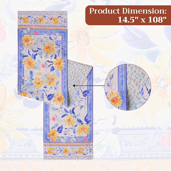 Maison d' Hermine Table Runner 100% Cotton 14.50" x 108" | Table Runners 108 - Image 7
