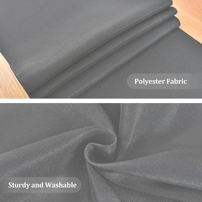 Wolkemer Farmhouse Grey Table Runner Dining Table Runners 90 Inches Long | - Image 4