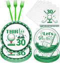 Rakuto Golf 30th Birthday Party Decorations 96PCS Plates Napkins Forks | Golf by Rakuto