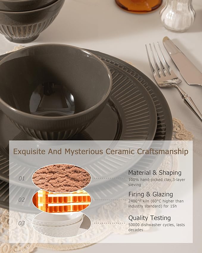 Dinnerware sets plates and bowls sets modern plates,Ceramic Dinnerware Sets,12 Pieces Porcelain Lightweight Plates,Scratch Resistant Dish Set (style - 14, 4 - Set (12pcs))