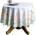 Maison d' Hermine Table Cloth Round Table 100% Cotton 69 Round Inches Tablecloth Reusable Decorative for Dining Room Farmhouse Home Valentines Day Decorations Spring Summer - Easter Dew