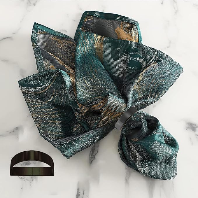 8 Pcs Black Napkin Rings-Stainless Steel Napkin Rings | Metal Napkin Ring - Image 6