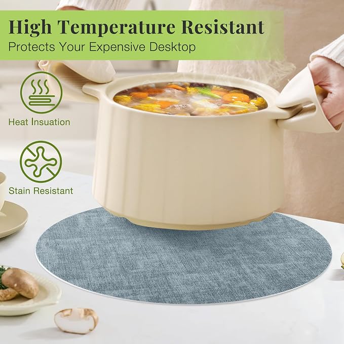 Fyvva Placemats Set of 6, Stain & Scratch Resistant, - Image 3