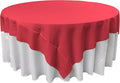 LA Linen Polyester Poplin Washable Square Tablecloth, Stain and Wrinkle Resistant Table Cover 72x72, Fabric Table Cloth for Dinning, Kitchen, Party, Holiday 72 by 72-Inch, Fuchsia