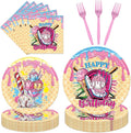 EUOYUFO 96Pcs Ice Cream Party Decorations Tableware Set Ice Cream Baseball Drip by EUOYUFO