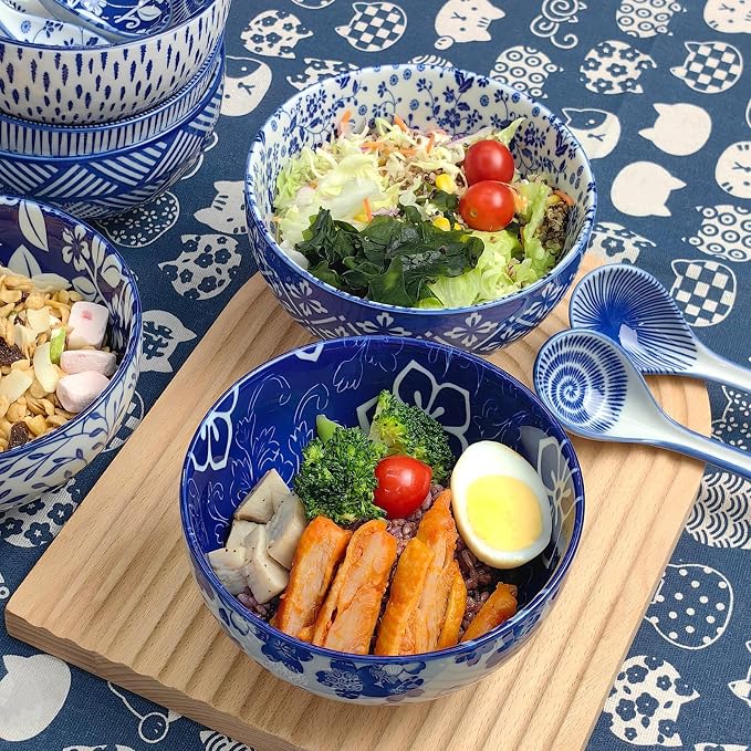 28Oz Ceramic Soup Ramen Bowl Set of 6 - Image 9