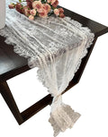 2 Pcs White Lace Table Runner 30 x 120 Inch Vintage Rustic Table Runner by Unknown