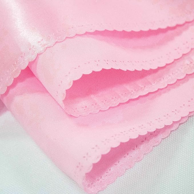 Pink Satin Table Runner, 12x108 Inches, 2 Pack | Silk and Smooth Fabric - Image 3