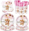168pcs We Can Bearly Wait Bear Baby Shower Plates Napkins by Vellumvibe