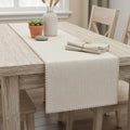 Cotton Table Runner 72 inches Long Decorative Stitched Edge Kitchen Table by OveeshaHomeDecor
