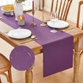 YATOJUZI Purple Table Runner Seasonal Summer Kitchen Dining Coffee Table by YATOJUZI