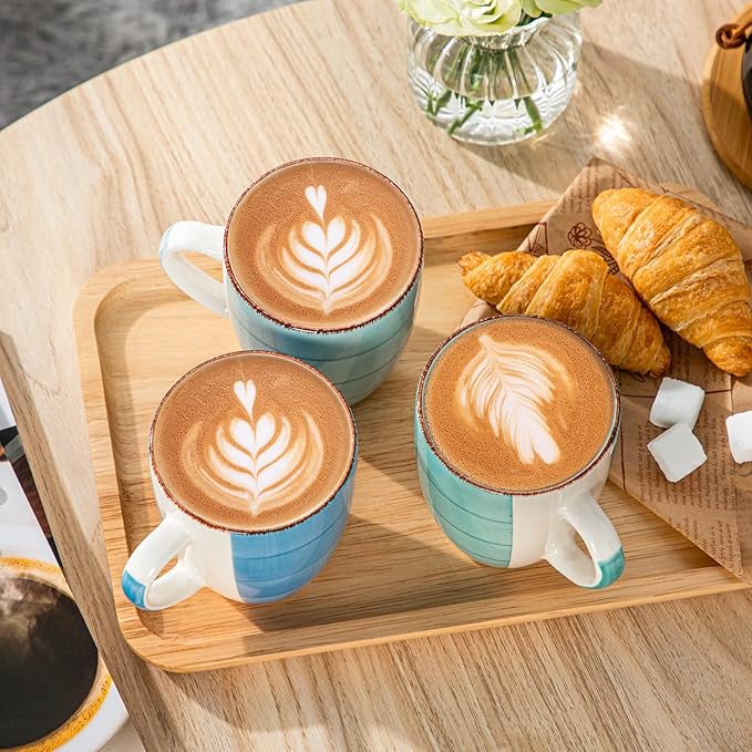 vancasso Bonita 12 Oz Coffee Mugs Set of 6, Ceramic Coffee Cups - Image 6