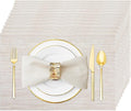 Beige Vinyl Placemats Set of 12, Heat Resistant Table Placemats | 18x12 inch by Uolr