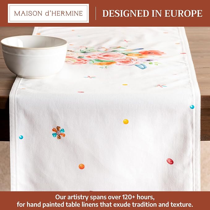 Maison d' Hermine Table Runner 100% Cotton 14.50" x 108" | Table Runners 108 - Image 2