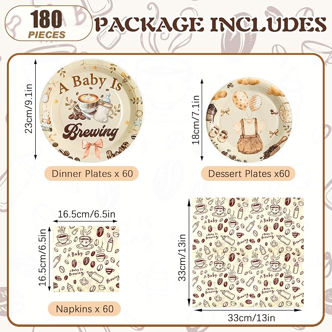 180Pcs Halloween Ghost Party Supplies Paper Plates and Napkins Serve 60 | - Image 2