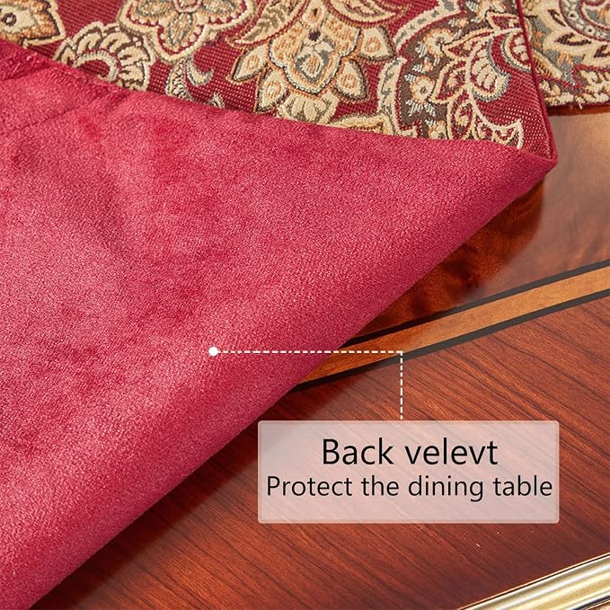 Luxury Vintage Table Runner 120 inches Long Embroidery Jacquard Fabric - Image 7