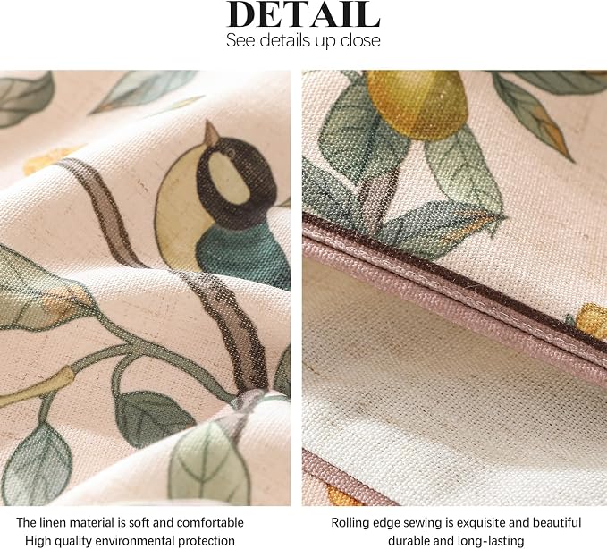 bilin gaier Designer Linen Extra Long Table Runner, Floral Fruit Pattern - Image 6