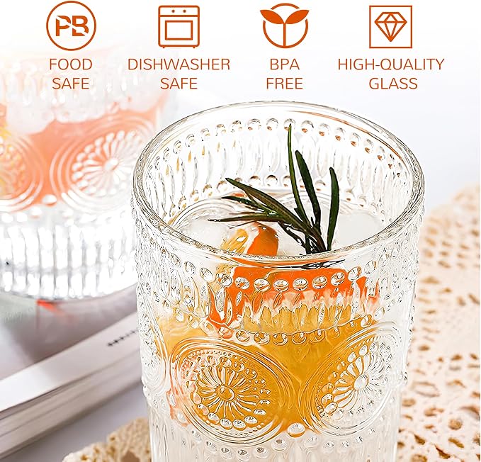 10Pcs Vintage Drinking Glasses - Image 3