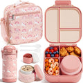 Fimibuke Kids Bento Lunch Box w/Insulated Water Bottle, Lunch Bag & Thermo | by Fimibuke