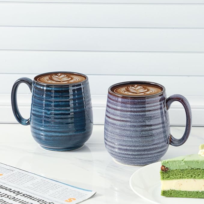 Hasense Large Coffee Mugs Set of 2, Ceramic 20 oz Coffee Cups - Image 5