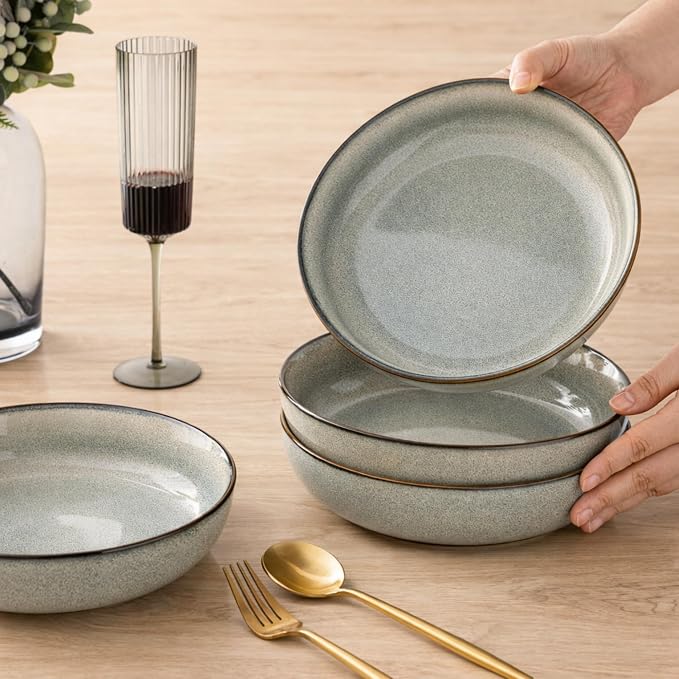 GBhome 8.75'' Large Ceramic Pasta Bowls, 38oz Stoneware Pasta Serving Bowls Set - Image 7