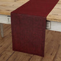 Solino Home Linen Table Runner 36 Inches - 100% Pure Linen Red Garnet Table Runner 14 x 36 Inch Ideal for Dresser and Coffee Tables - Valentines, Winter - Athena