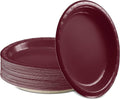 Disposable Paper Plates Burgundy, 7 Inch Paper Dessert Plates, Strong and Sturdy Disposable Plate for Party, Dinner, Holiday, Picnic, or Travel Party Plate, Pack of 50