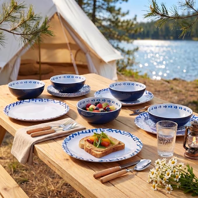 12pcs Melamine Dinnerware Set - Image 6