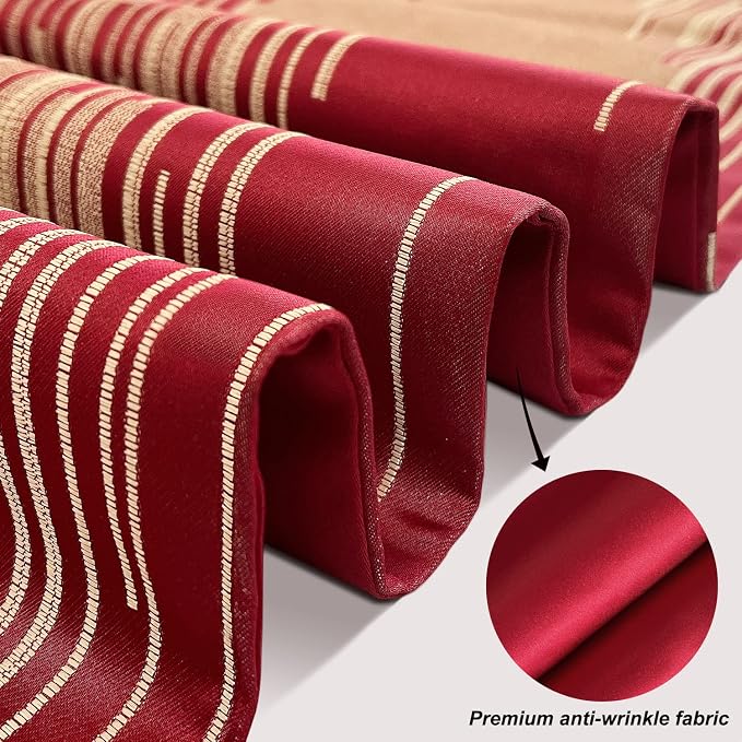 Elegant Modern Red Table Runner, Luxury Contemporary Geometric | Table Runners - Image 2