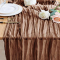 Cheesecloth Table Runner Brown 10FT Boho Gauze Runner by Wokceer