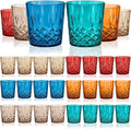Yungyan 24 Pcs Plastic Clear Whiskey Glasses, 10 oz Unbreakable Reusable Old by Yungyan