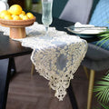SUTAVIA Lace Table Runner 12"×120" Gold Embroidered Dresser Scarf | Classic by SUTAVIA