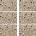 Placemats, Terrazzo Granito Pattern Placemats 12x18 Inch Waterproof Non-Slip Washable Table Mats for Kitchen Dining Party Table Decor,Set of 6