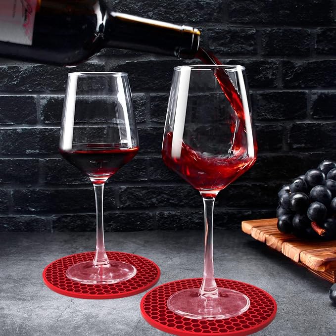 Silicone Coasters [8 Pack] with Holders Drink Coasters, for Hot or Cold Drinks Thickened, Non-Slip, Non-Stick (Gray)