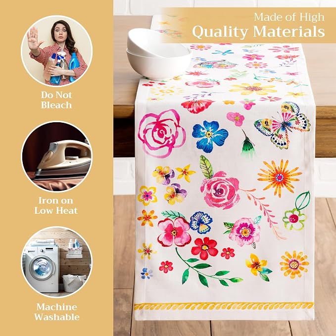 Maison d' Hermine Table Runner 100% Cotton 14.50" x 72" | Table Runners 72 - Image 3