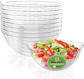 R-kay 6 Pack Extra Large Serving Bowl - 96 Ounce Plastic Serving Bowls For Entertaining - Clear Plastic Bowls For Salads And Snacks - Disposable bowls For All Occasions