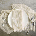 Efavormart 5 Pack 24"x19" Cream Matte Gauze Cheesecloth Napkins, Organic Cotton by efavormart