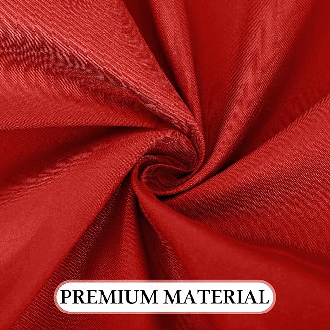 8 Pack Red Tablecloth 60 x 126 Inch Rectangular Valentine’s Day Table Cloth for 8 Foot Rectangle Tables, Wrinkle Resistant Washable Polyester Fabric Table Covers for Party Banquet Buffet and Camping